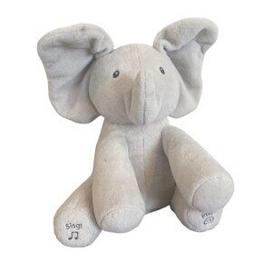 Gund Flappy The Elephant Animated Peek A Boo Musical Plush Toy Baby Gray Works